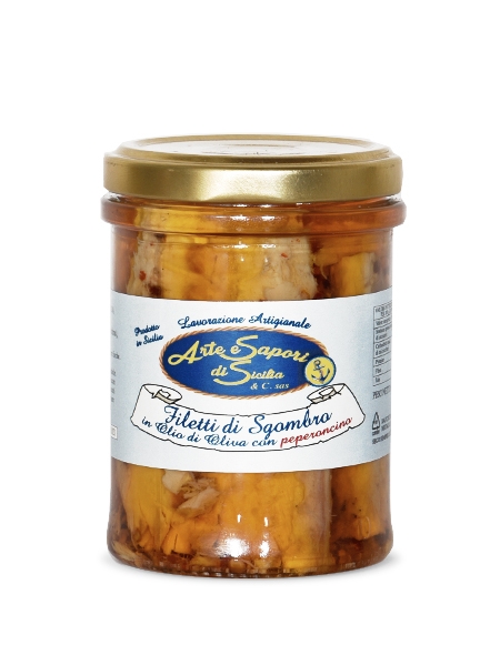 Filetti di Sgombro in olio di oliva con Peperoncino