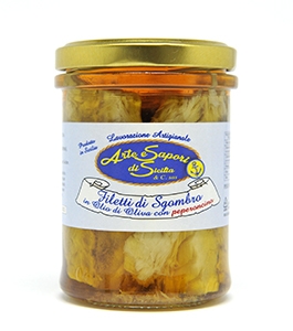 Filetti di Sgombro in olio di oliva con Peperoncino